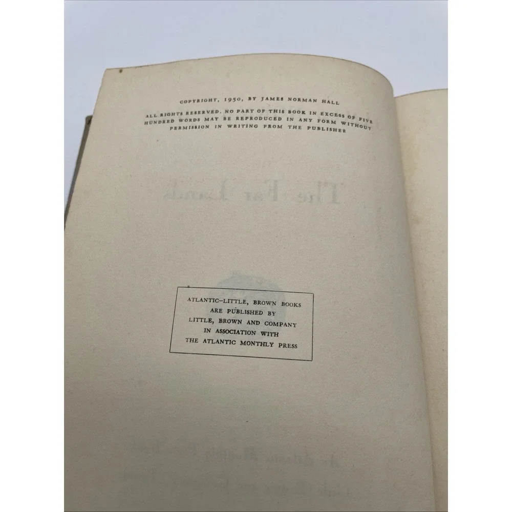 The Far Lands by James Norman Hall 1950 First‎ Edition